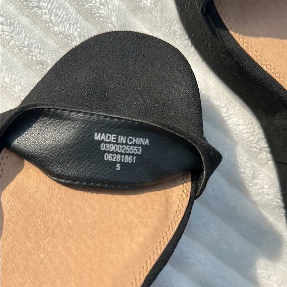 ASOS Black Suede Sandals with Wide Strap and Cushioned Sole - Picture 8 of 12